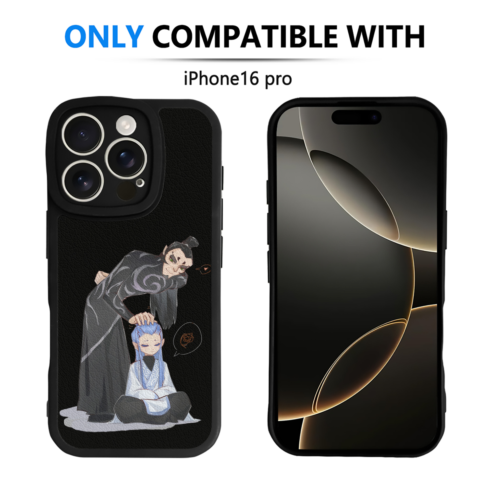 （画像用） Ne Zha 2 ナタ 魔童の大暴れ 【iPhone 16シリーズ対応】シリコンスマホケース（レザー調） 材質：シリコン